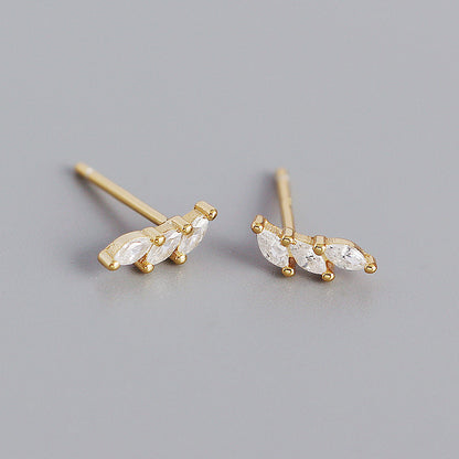 Fashion Geometric Plating Gem Earrings Ear Studs