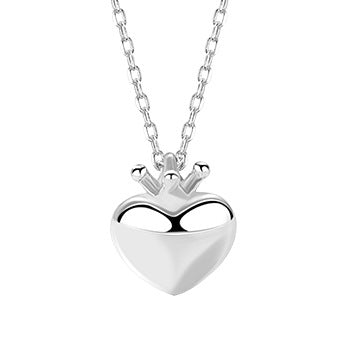 Korean Heart-shape S925 Silver Necklace Wholesale