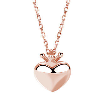 Korean Heart-shape S925 Silver Necklace Wholesale