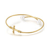 Korean Style Titanium Steel Jewelry Personalized Shell Pearl Cross Ladies Bracelet
