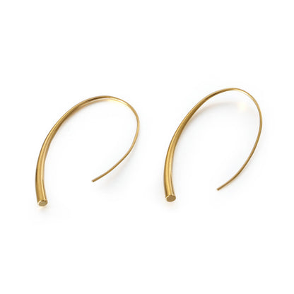 Korean Style Stylish And Simple Personality Line Earrings Titanium Steel Creative Temperamental Cold Style Line Women's Earrings