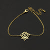 Simple Rose Gold Bracelet Stainless Steel Lotus Bracelet Wholesale