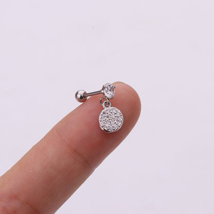 Lady Heart Metal Earrings Ear Studs