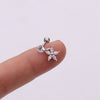 Lady Heart Metal Earrings Ear Studs