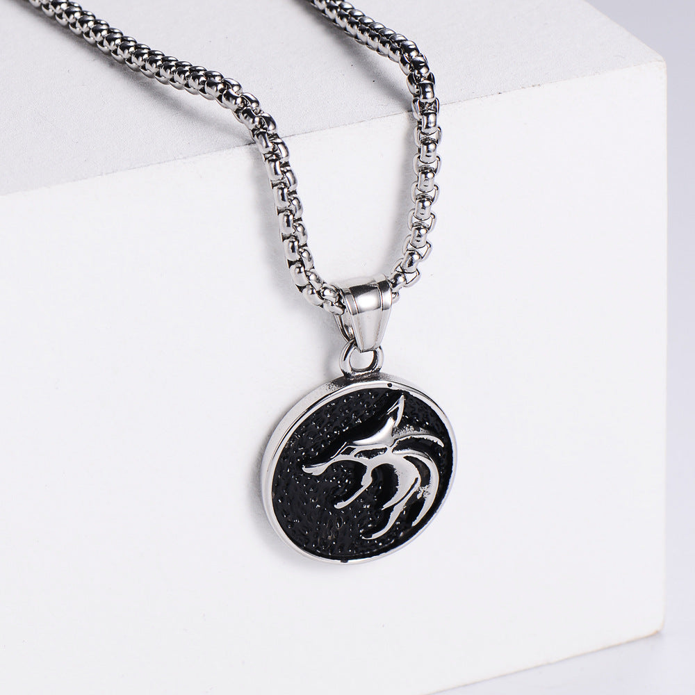 New Fox Smear Oil Pure Craftsmanship Women's Stainless Steel Pendant Necklace