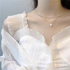 Vintage Style Water Droplets Heart Shape Artificial Pearl Alloy Women's Necklace