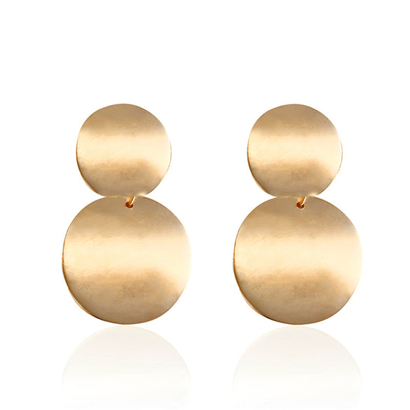 Simple Style Geometric Plating Alloy No Inlaid Earrings