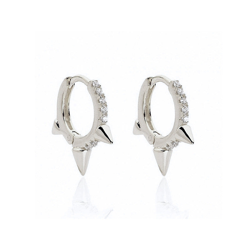 Fashion S925 Silver Geometric Rhinestone Earrings