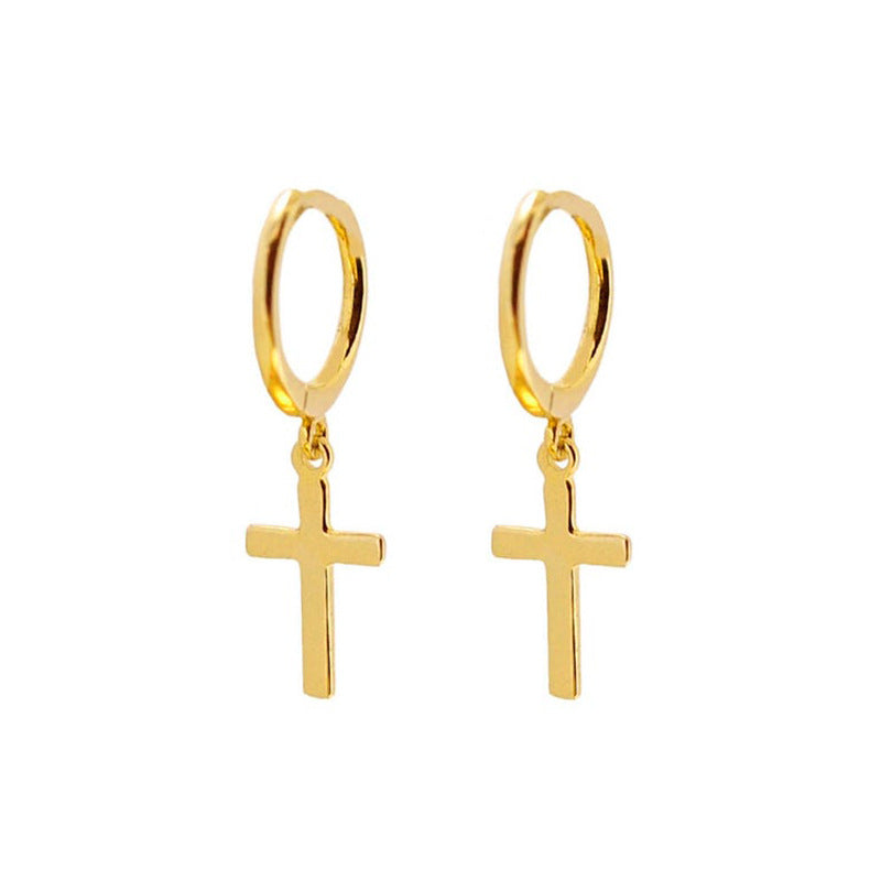 Fashion Cross Female Hip-hop Punk Metal Earrings