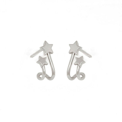 Simple Double-layer Star Earrings Fashion Exquisite Five-pointed Star Earrings Ear Jewelry