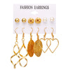 New Hot Sale Bohemian Moon Triangle Tassel Earring Set 6 Pairs Wholesale