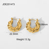 Circle Plating Stainless Steel No Inlaid Gold Plated Earrings