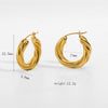 Circle Plating Stainless Steel No Inlaid Gold Plated Earrings