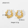 Circle Plating Stainless Steel No Inlaid Gold Plated Earrings