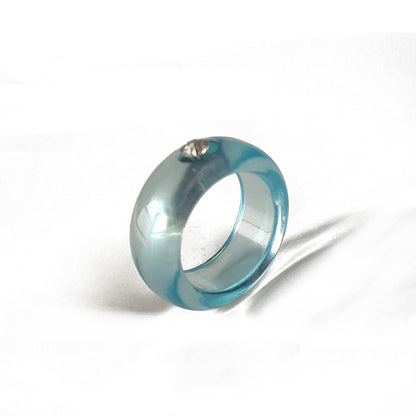 European And American Acrylic Cross-border Resin Gemstone Index Finger Tail Ring Cross-border Europe And America