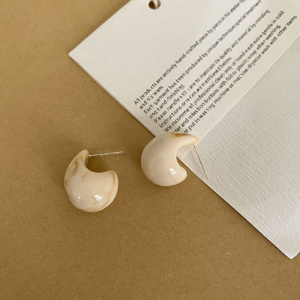 Retro Simple Fashion Small New Resin Imitation Stone Water Drop Earrings