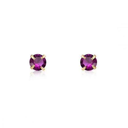 Fashion Simple Multicolor Zircon Four Claw Earrings