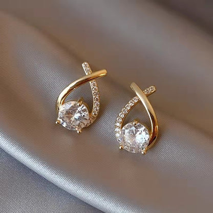 Korea's New Trendy Zircon Earrings Small Earrings