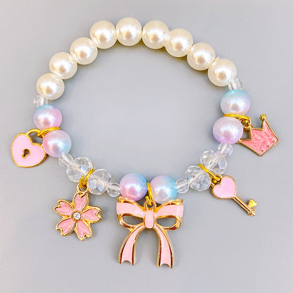 Children's Pearl Bracelet Cute Little Animal Bracelet Beaded Accessories