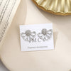 New Crystal Heart Asymmetrical Leaf Pendant Earrings Wholesale