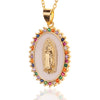 Colored Zircon Drop Oil Retro Women's Religious Pendant Jewelry