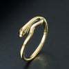 European And American Niche Design Copper Gold-plated Micro-inlaid Geometric Ring Female