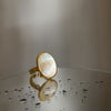 The New Oval Open Shell Ring Female Niche Design Fashion Light Luxury Copper Ring