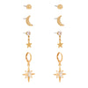 European And American Fashion Creative Butterfly C-shaped Flower Resin Earrings