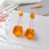 Creative Acrylic Rose Petal Earrings Fashion Earrings