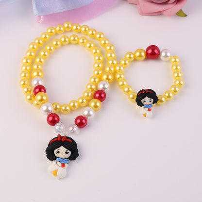 Children's Necklace  Pearl Princess Jewelry