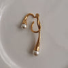 1 Piece Streetwear Irregular Plating Inlay Copper Pearl Ear Cuffs