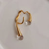 1 Piece Streetwear Irregular Plating Inlay Copper Pearl Ear Cuffs