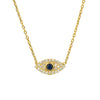 European And American S925 Silver Devil's Eye Diamond Necklace