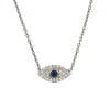 European And American S925 Silver Devil's Eye Diamond Necklace