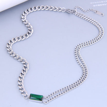 Wholesale Sweet Simple Style Devil's Eye Titanium Steel Plating Pendant Necklace