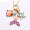 New Mermaid Pendant Alloy Pendant Box Chain Children Necklace