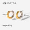 Simple 18k Gold-plated Stainless Steel Jewelry Gold And Silver Hoop Earrings Jewelry