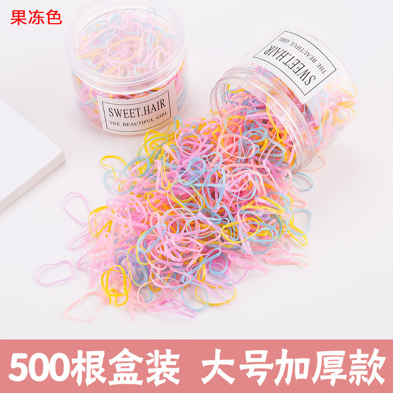 Children'S Headdress Rubber Band Hair Tie Black Rubber Band Thickened Hair Rope