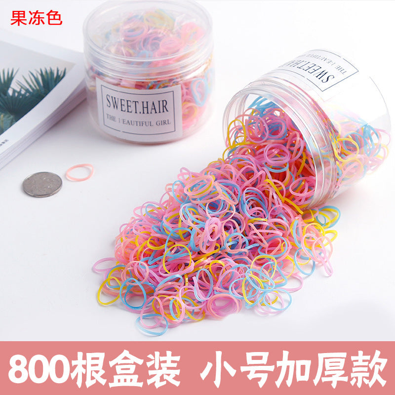 Children'S Headdress Rubber Band Hair Tie Black Rubber Band Thickened Hair Rope