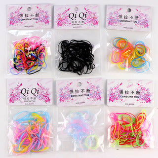 Children'S Headdress Rubber Band Hair Tie Black Rubber Band Thickened Hair Rope