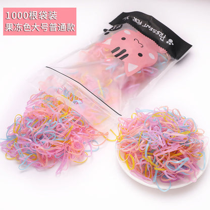 Children'S Headdress Rubber Band Hair Tie Black Rubber Band Thickened Hair Rope