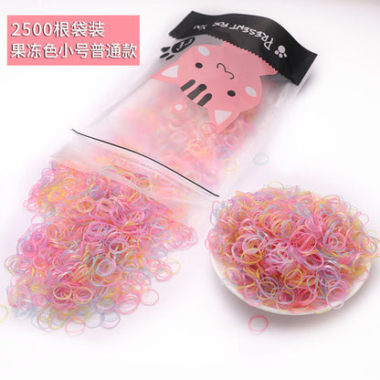 Children'S Headdress Rubber Band Hair Tie Black Rubber Band Thickened Hair Rope