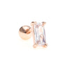 Rectangular Zircon Ear Bone Gold Non-fading Ear Studs Earring