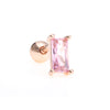 Rectangular Zircon Ear Bone Gold Non-fading Ear Studs Earring