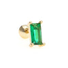 Rectangular Zircon Ear Bone Gold Non-fading Ear Studs Earring