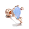Ocean Series Ear Bone Nail Lock Ball Piercing Seahorse Starfish Earrings