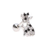 Animal Sika Deer Ear Bone Studs Cute Puppy Ball Piercing Earrings