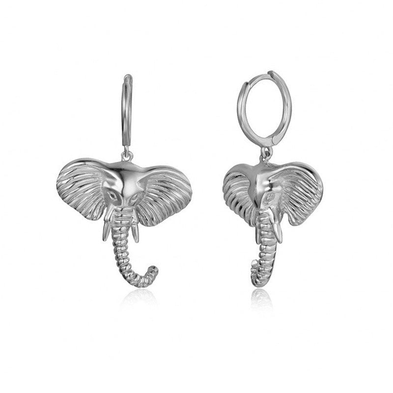 Cute Elephant Animal Earrings Personality Ear Buckle Ear Jewelry