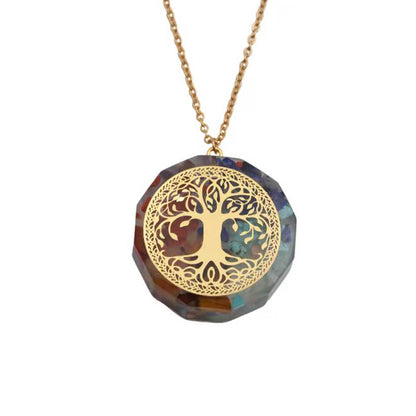 Hand Jewelry Cross-border Tree Of Life Eyes Star Pendant Necklace