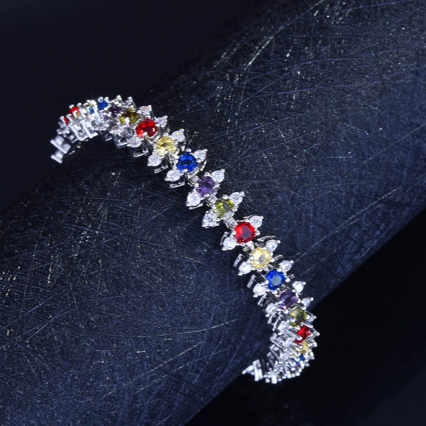 Fashion Women Dating Couple Romantic Colorful Zircon Bracelet